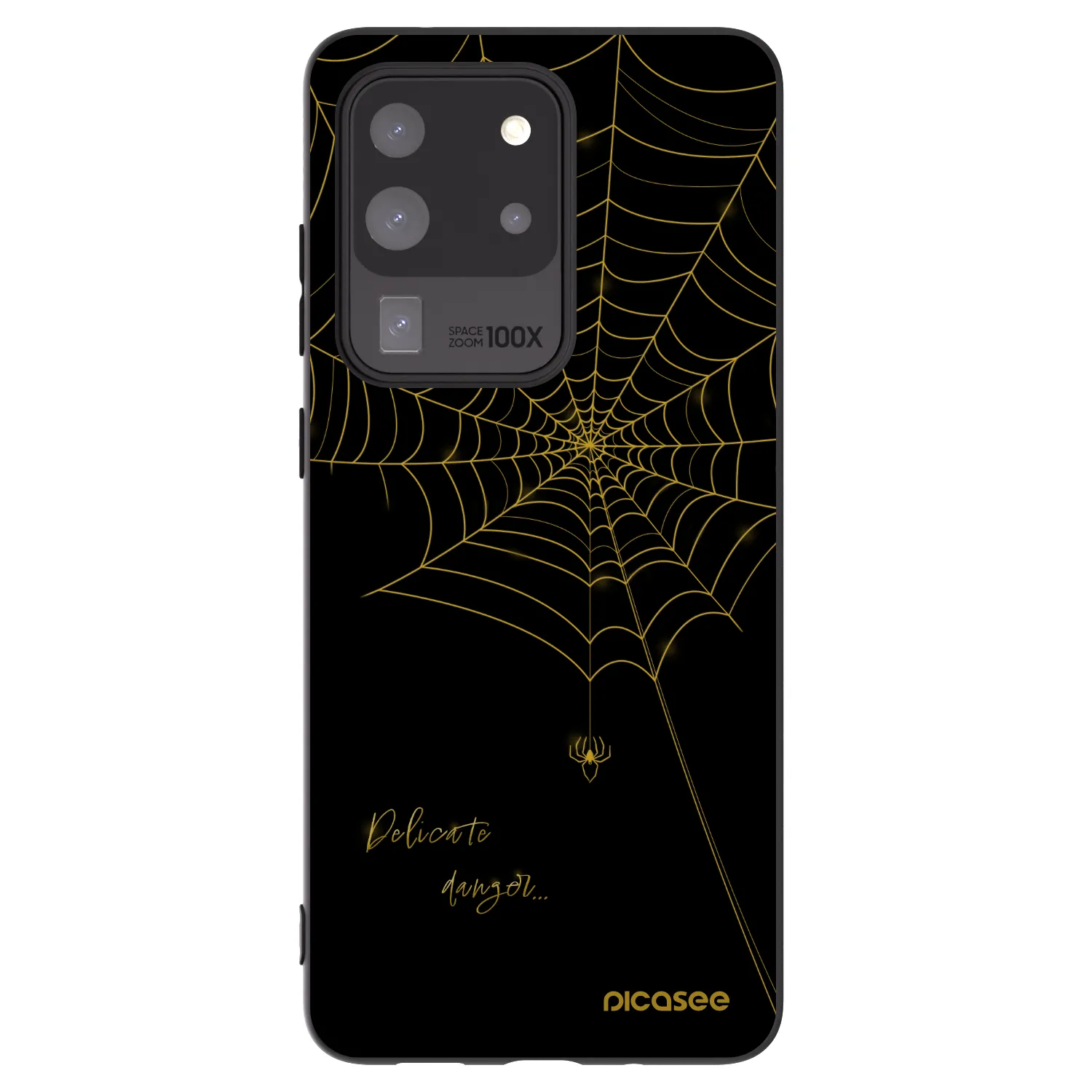 Picasee silikonowe czarne etui na Samsung Galaxy S20 Ultra 5G G988F - Delicate danger