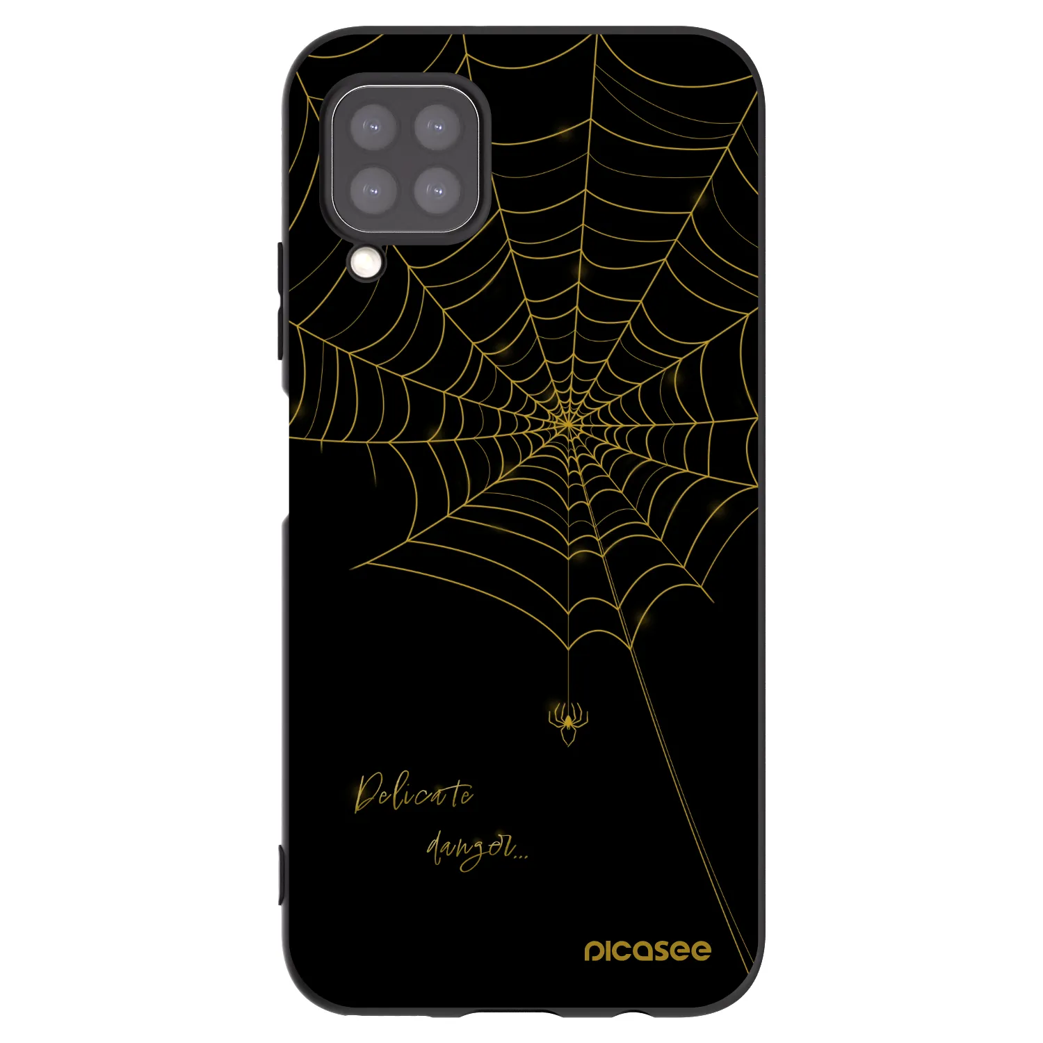 Picasee silikonowe czarne etui na Huawei P40 Lite - Delicate danger