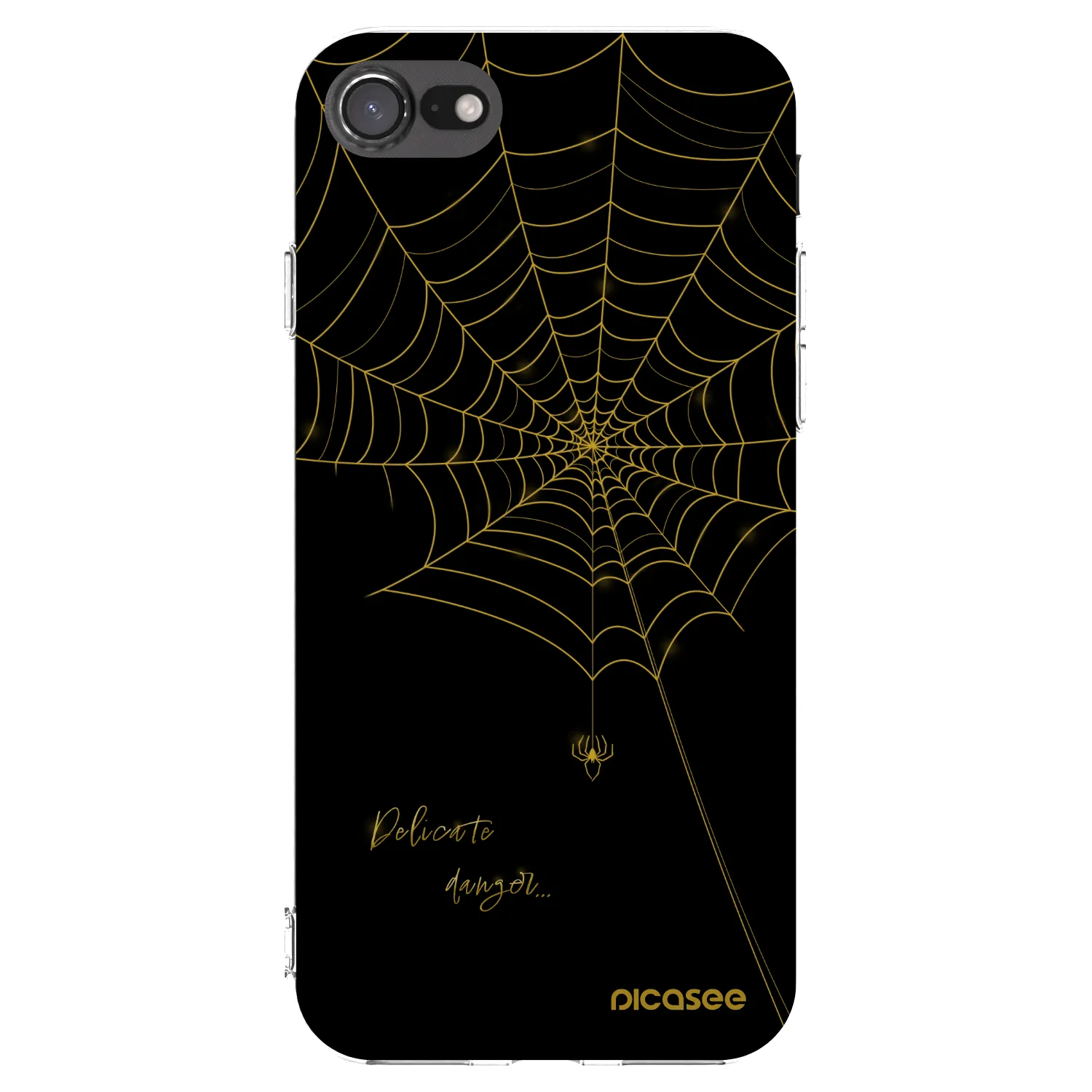 Picasee silikonowe przeźroczyste etui na Apple iPhone SE 2020 - Delicate danger