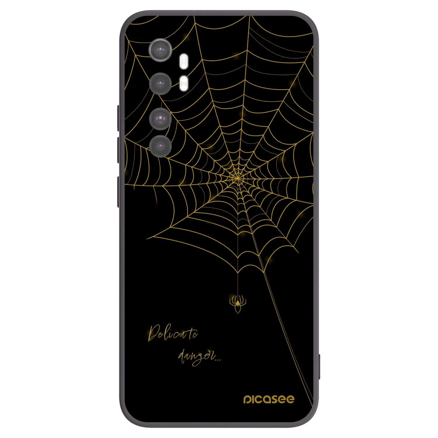 Picasee silikonowe czarne etui na Xiaomi Mi Note 10 Lite - Delicate danger