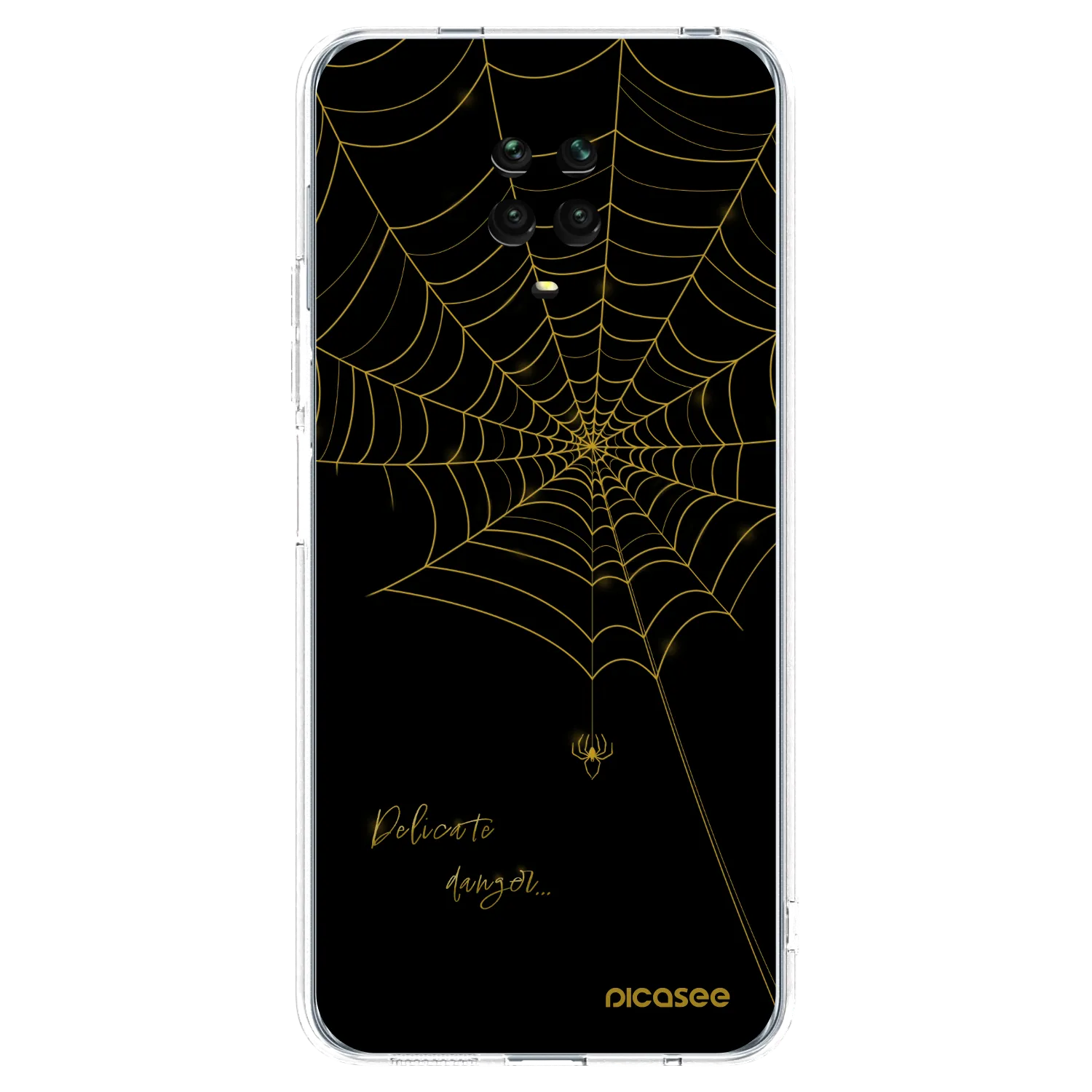 Picasee silikonowe przeźroczyste etui na Xiaomi Redmi Note 9S - Delicate danger