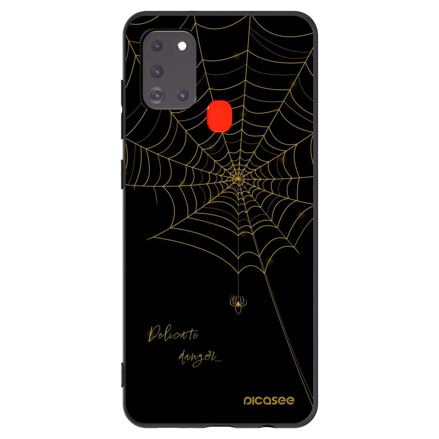 Picasee silikonowe czarne etui na Samsung Galaxy A21s - Delicate danger
