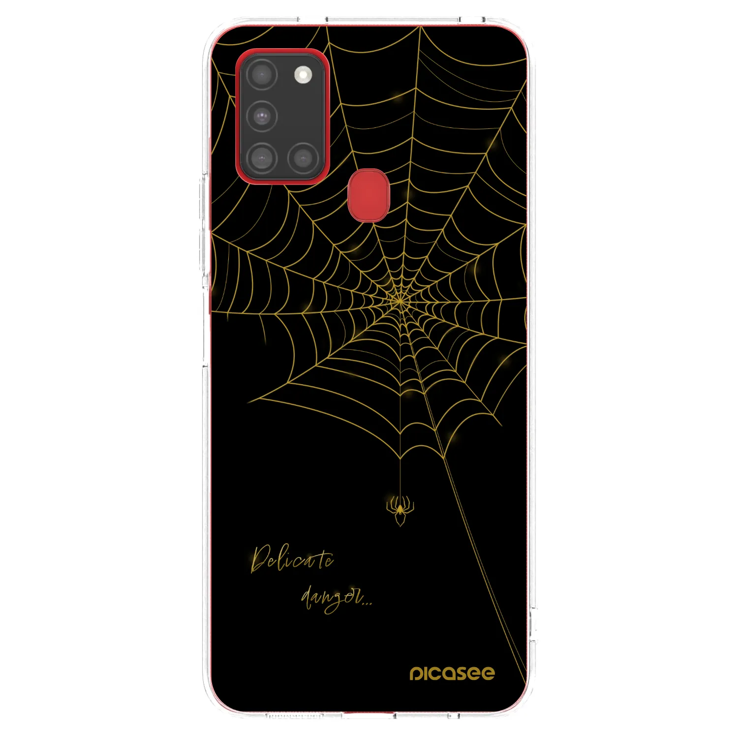 Picasee silikonowe przeźroczyste etui na Samsung Galaxy A21s - Delicate danger
