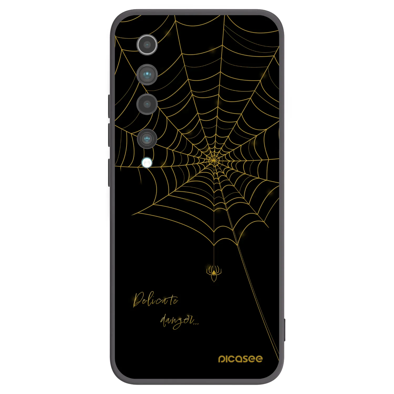 Picasee silikonowe czarne etui na Xiaomi Mi 10 - Delicate danger
