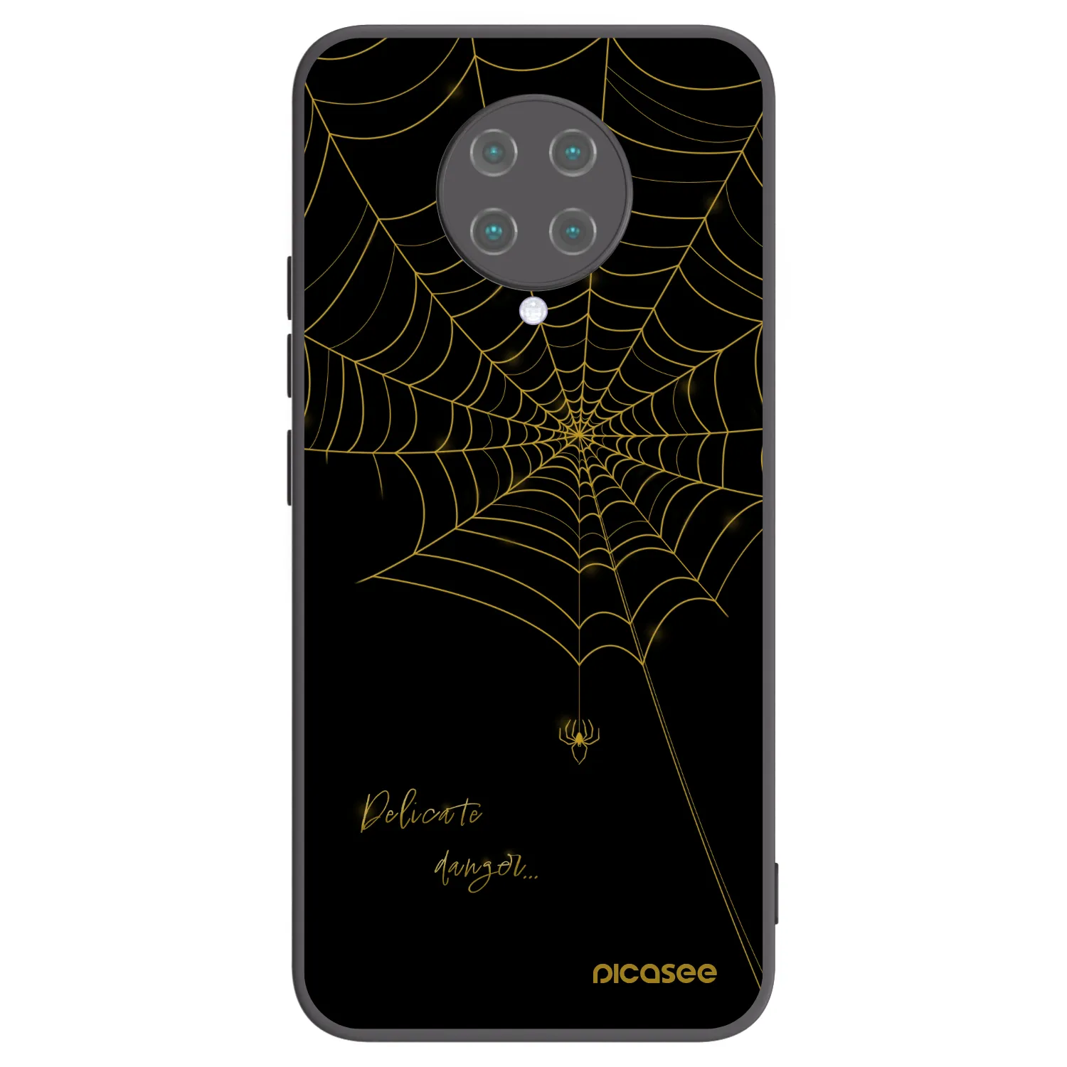 Picasee silikonowe czarne etui na Xiaomi Poco F2 Pro - Delicate danger