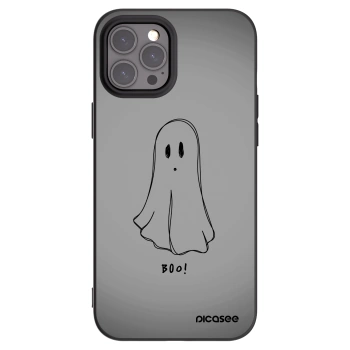 Picasee silikonowe czarne etui na Apple iPhone 12 Pro Max - Ghost
