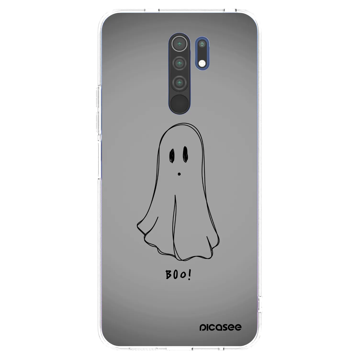 Picasee silikonowe przeźroczyste etui na Xiaomi Redmi 9 - Ghost