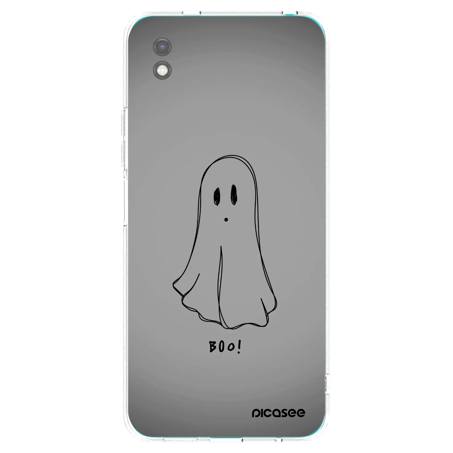 Picasee silikonowe czarne etui na Xiaomi Redmi 9A - Ghost