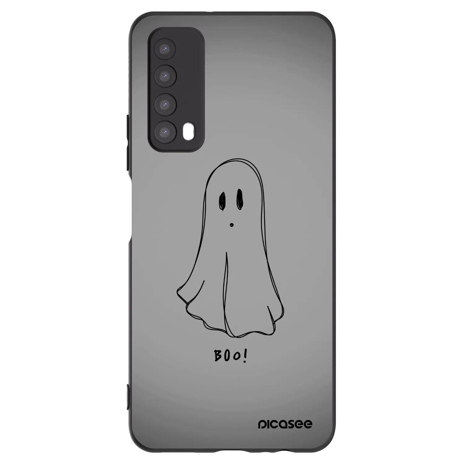 Picasee silikonowe czarne etui na Huawei P Smart 2021 - Ghost