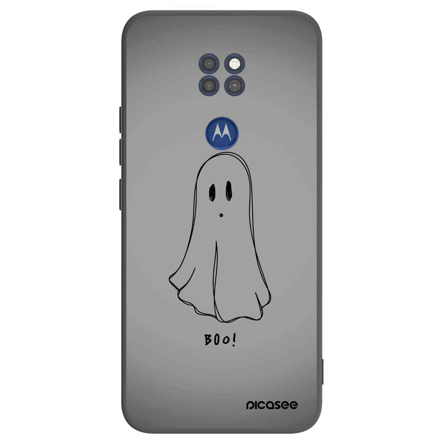 Picasee silikonowe czarne etui na Motorola Moto G9 Play - Ghost