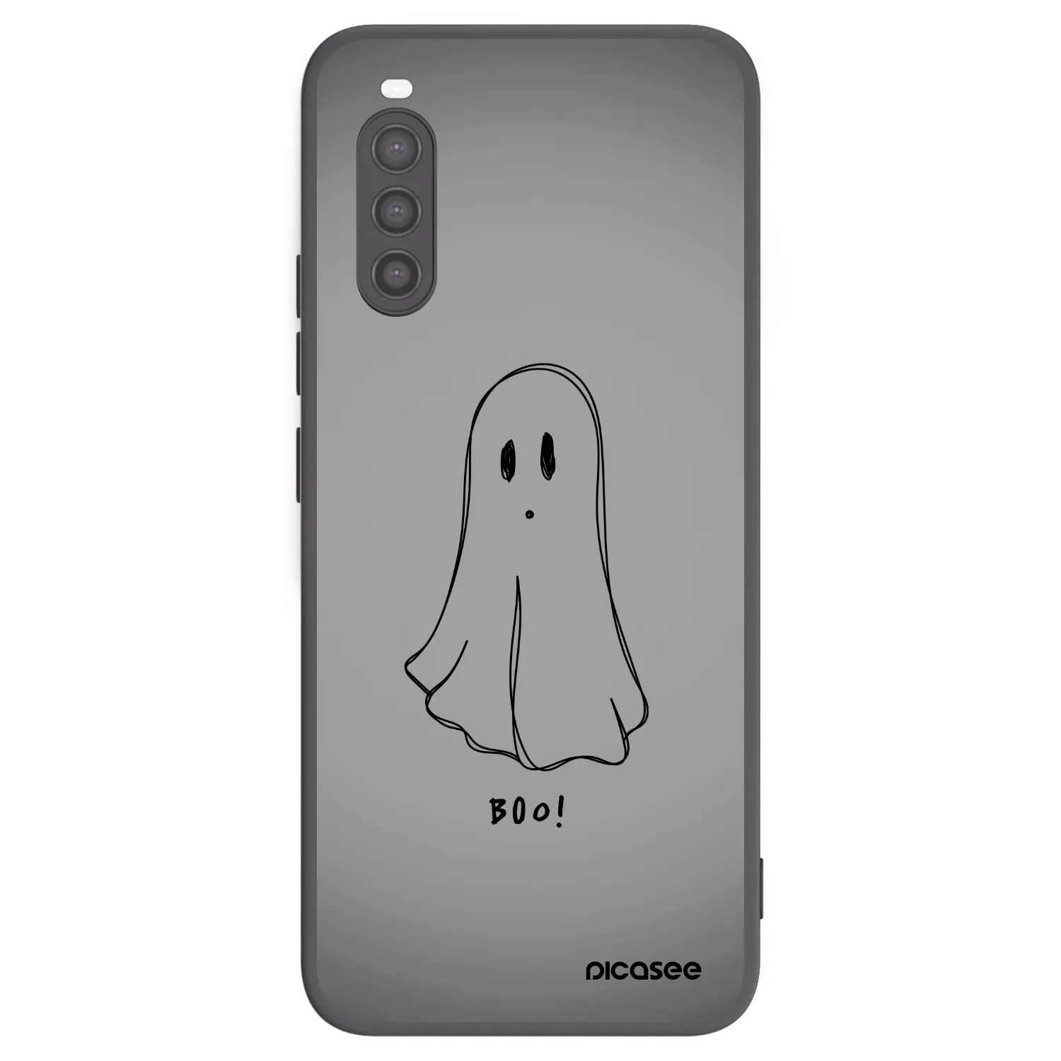 Picasee silikonowe czarne etui na Sony Xperia 10 II - Ghost