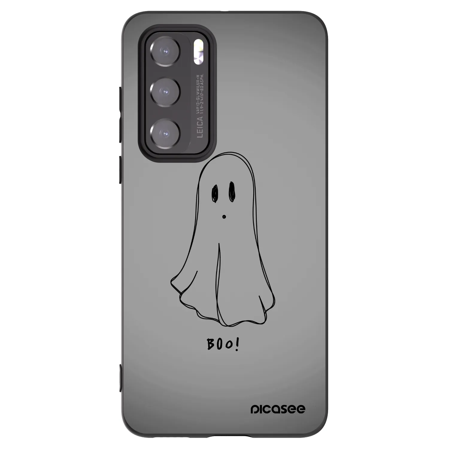 Picasee silikonowe czarne etui na Huawei P40 - Ghost