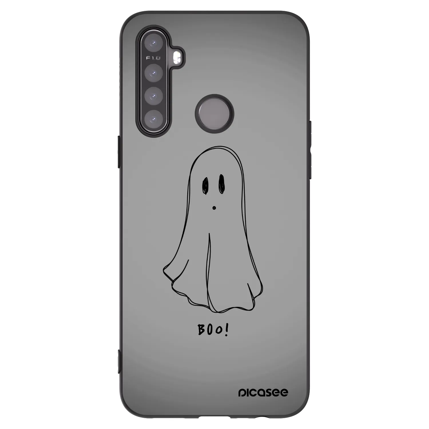 Picasee silikonowe czarne etui na Realme 6i - Ghost