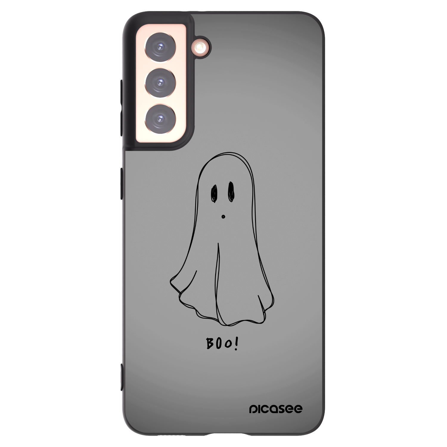 Picasee silikonowe czarne etui na Samsung Galaxy S21 5G G991B - Ghost