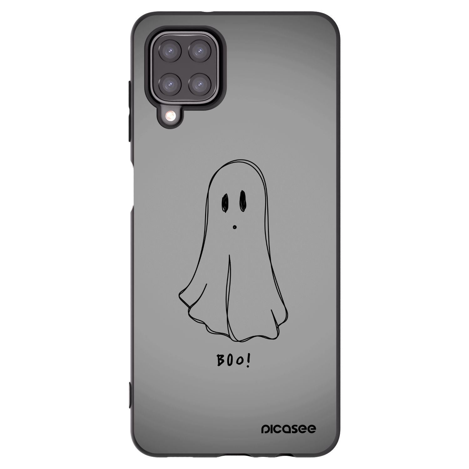 Picasee silikonowe czarne etui na Samsung Galaxy A12 A125F - Ghost