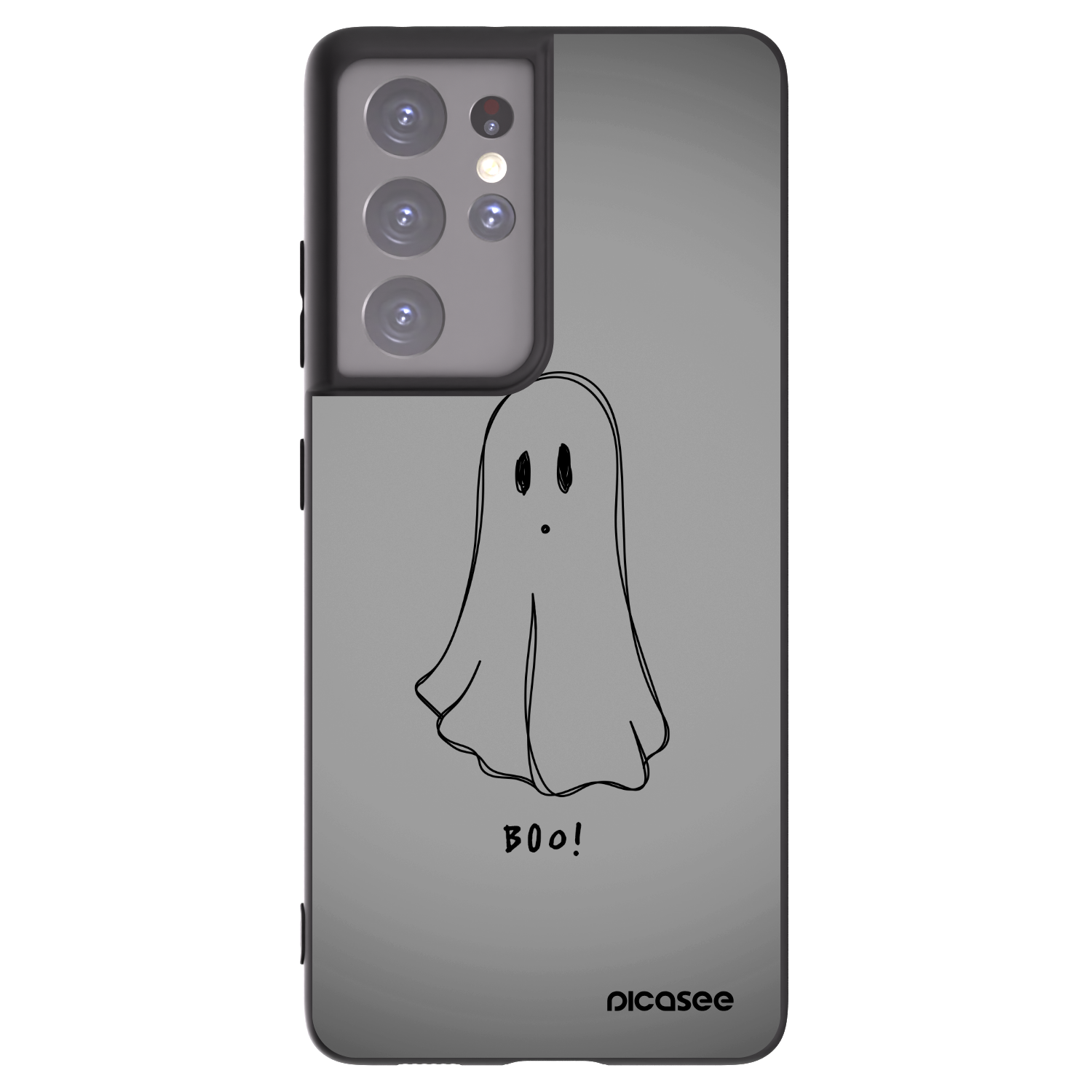 Picasee silikonowe czarne etui na Samsung Galaxy S21 Ultra 5G G998B - Ghost