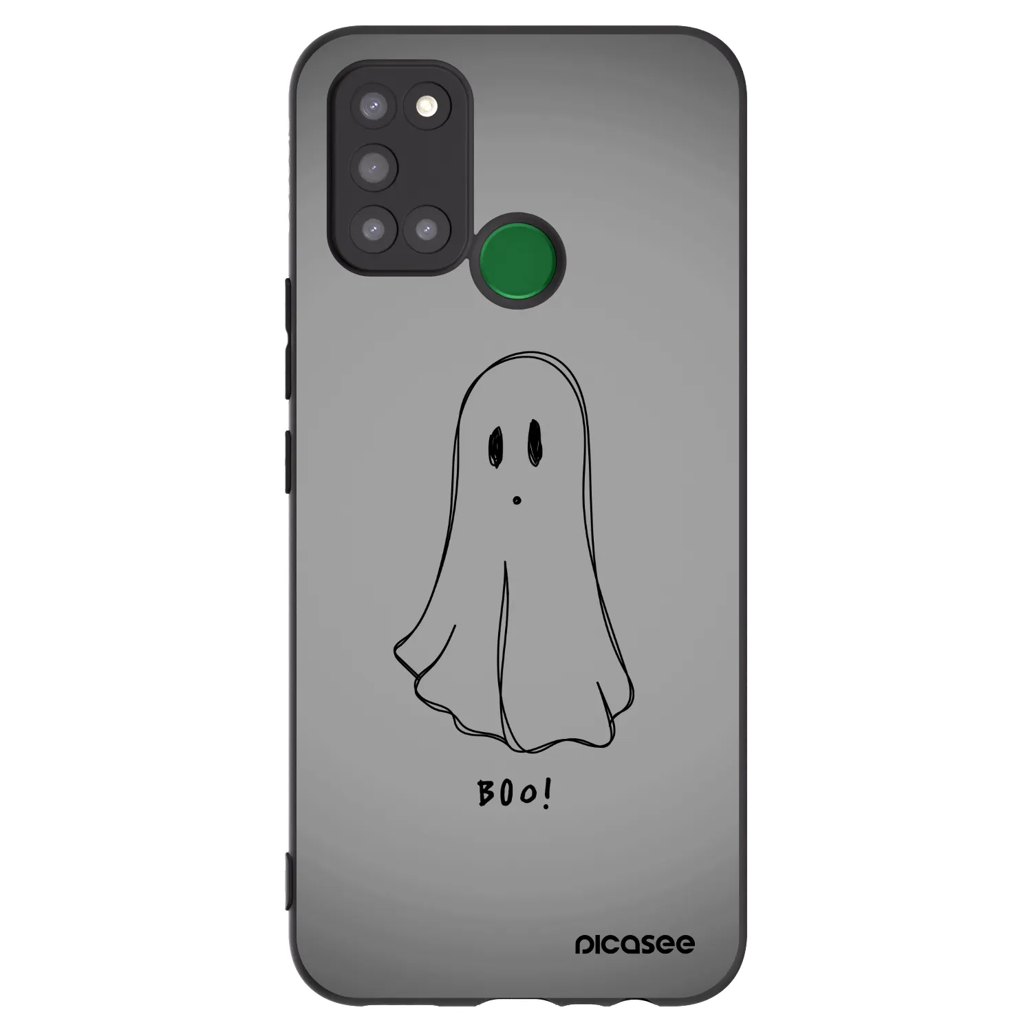Picasee silikonowe czarne etui na Realme 7i - Ghost