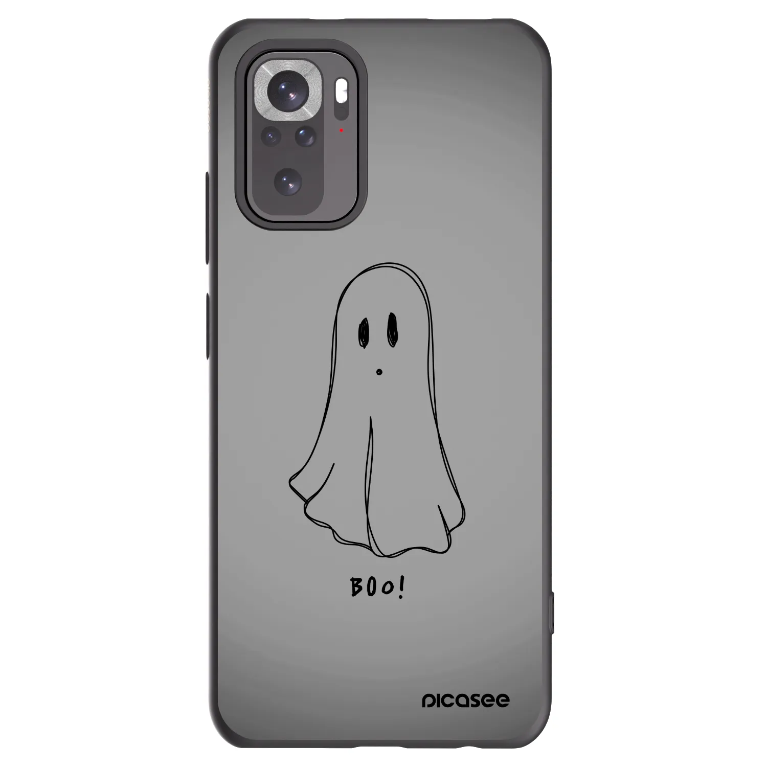 Picasee silikonowe czarne etui na Xiaomi Redmi Note 10S - Ghost