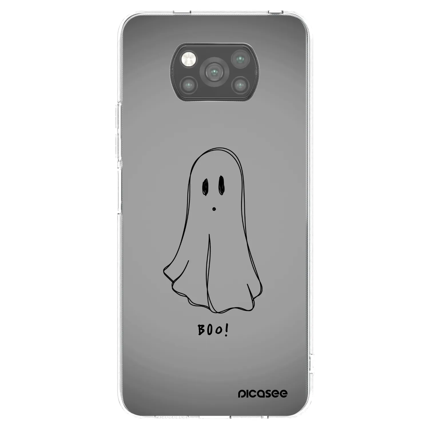 Picasee silikonowe czarne etui na Xiaomi Poco X3 Pro - Ghost