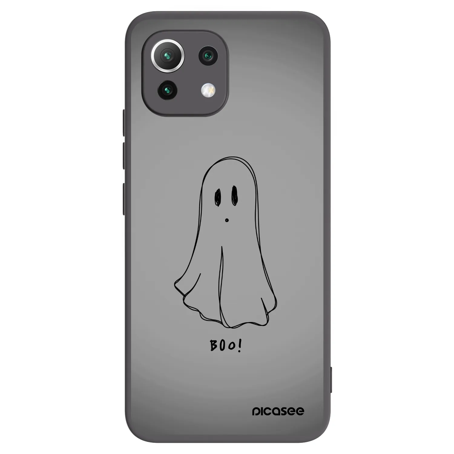 Picasee silikonowe czarne etui na Xiaomi Mi 11 Lite - Ghost