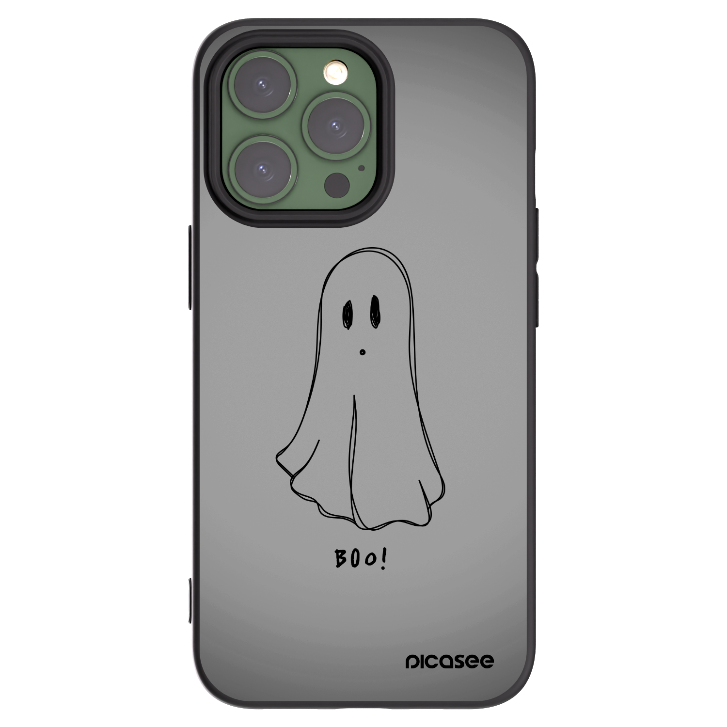 Picasee silikonowe czarne etui na Apple iPhone 13 Pro - Ghost