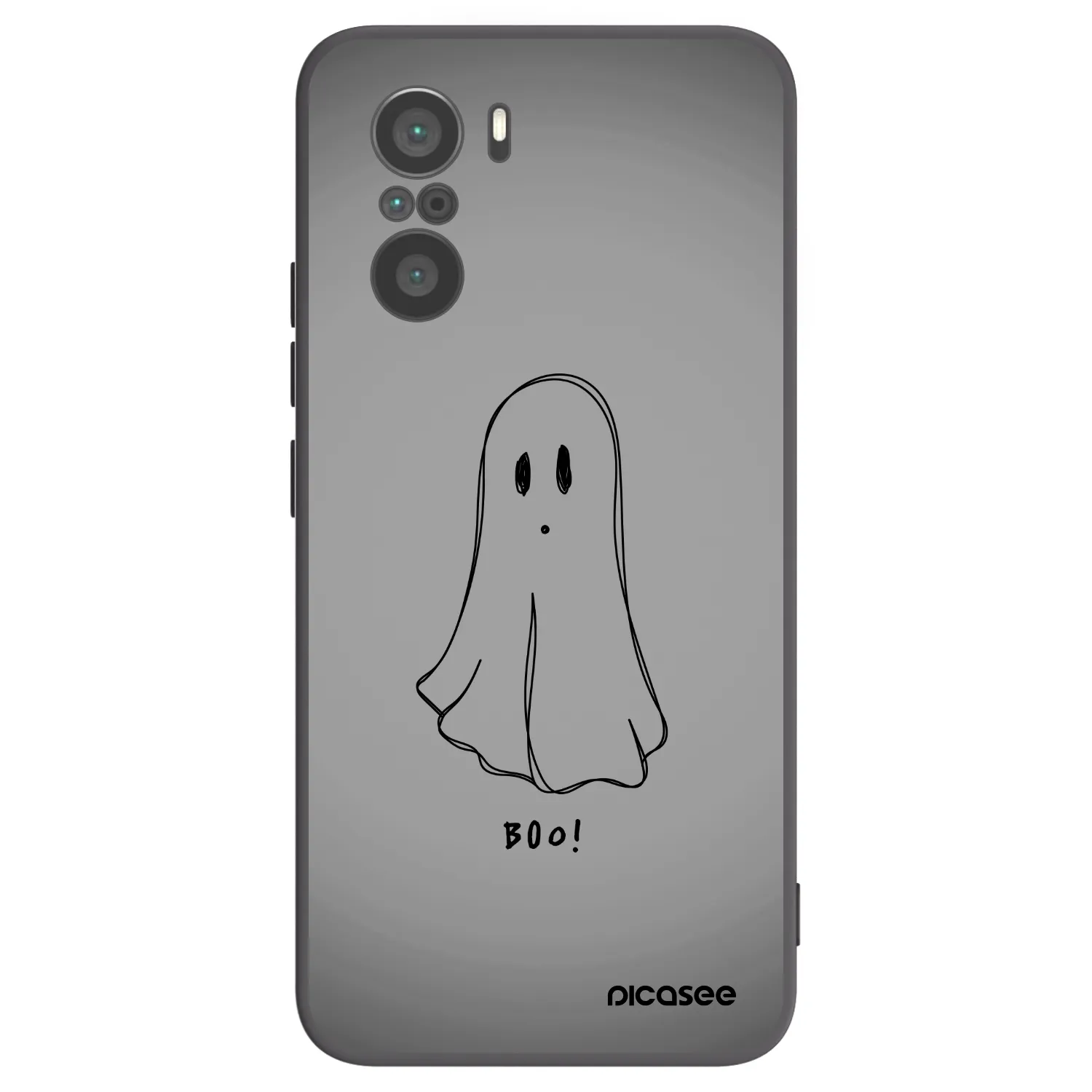 Picasee silikonowe czarne etui na Xiaomi Poco F3 - Ghost