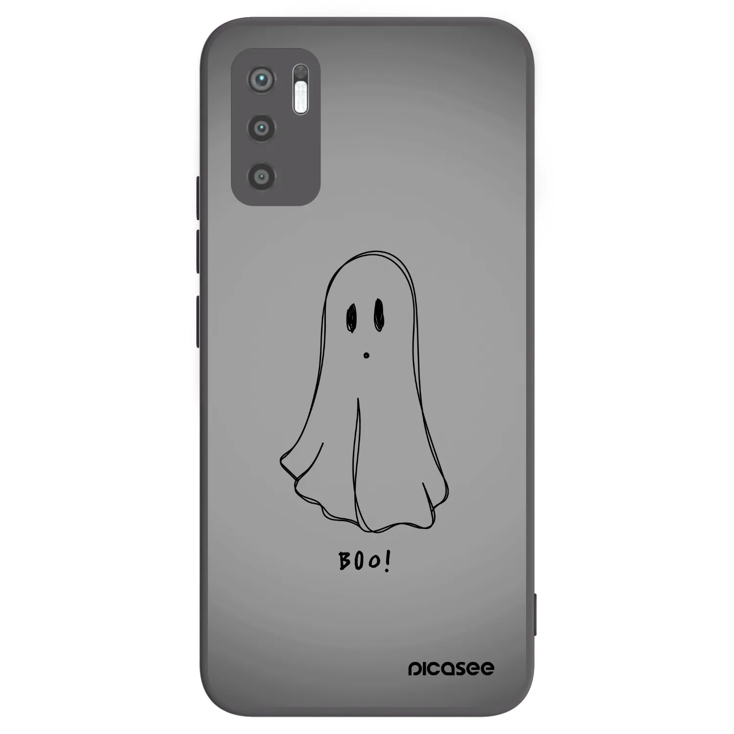 Picasee silikonowe czarne etui na Xiaomi Redmi Note 10 5G - Ghost