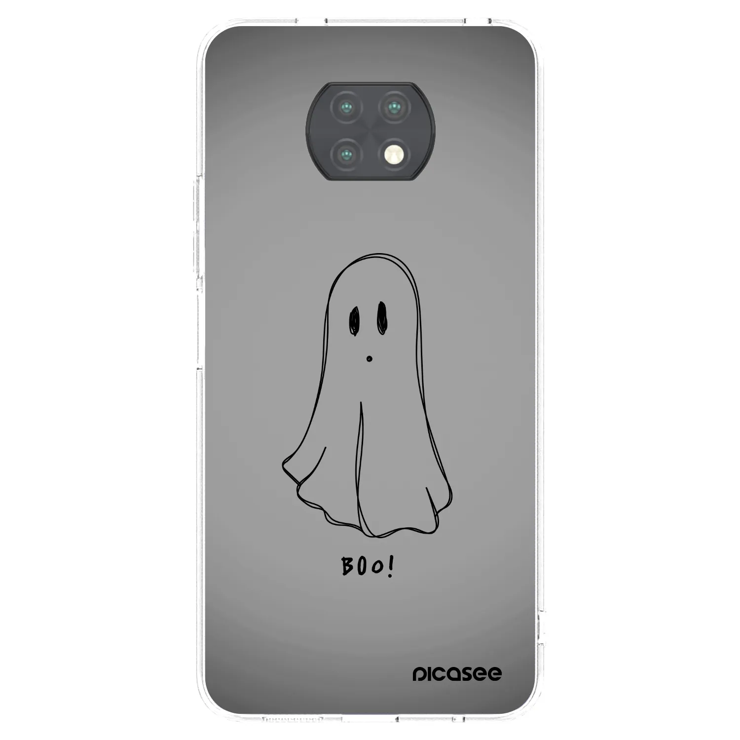 Picasee silikonowe przeźroczyste etui na Xiaomi Redmi Note 9T - Ghost