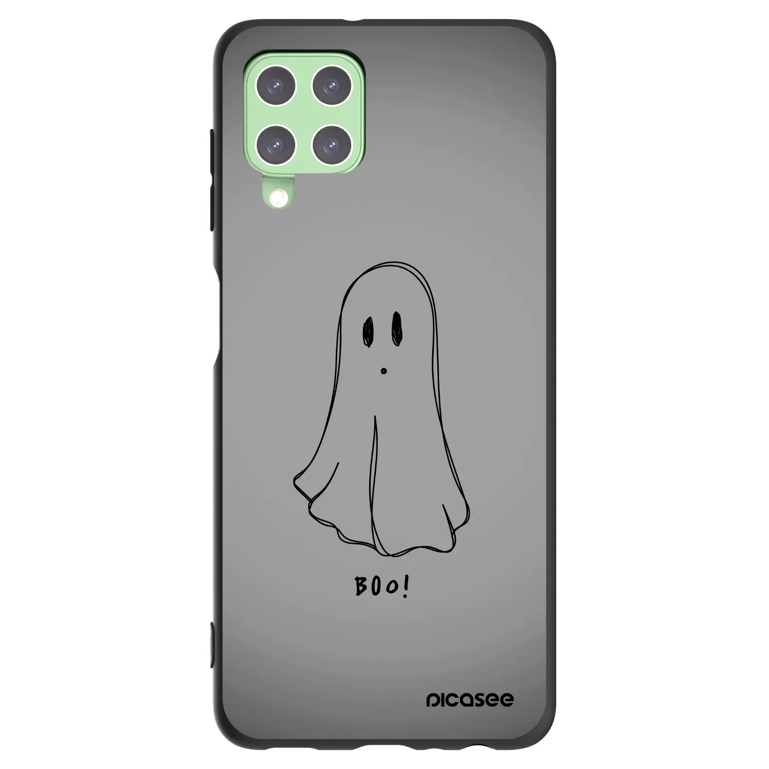Picasee silikonowe czarne etui na Samsung Galaxy A22 A225F 4G - Ghost