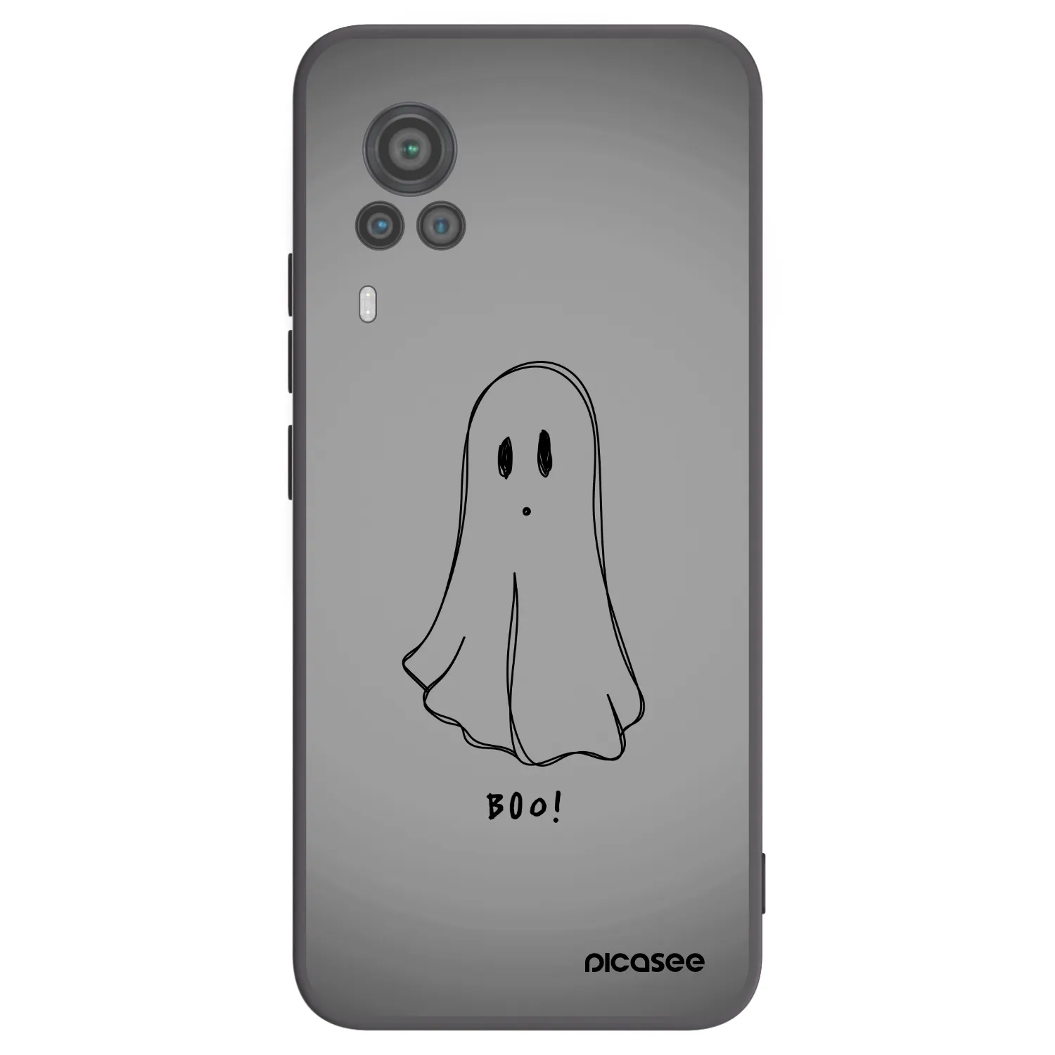 Picasee silikonowe czarne etui na Vivo X60 Pro 5G - Ghost