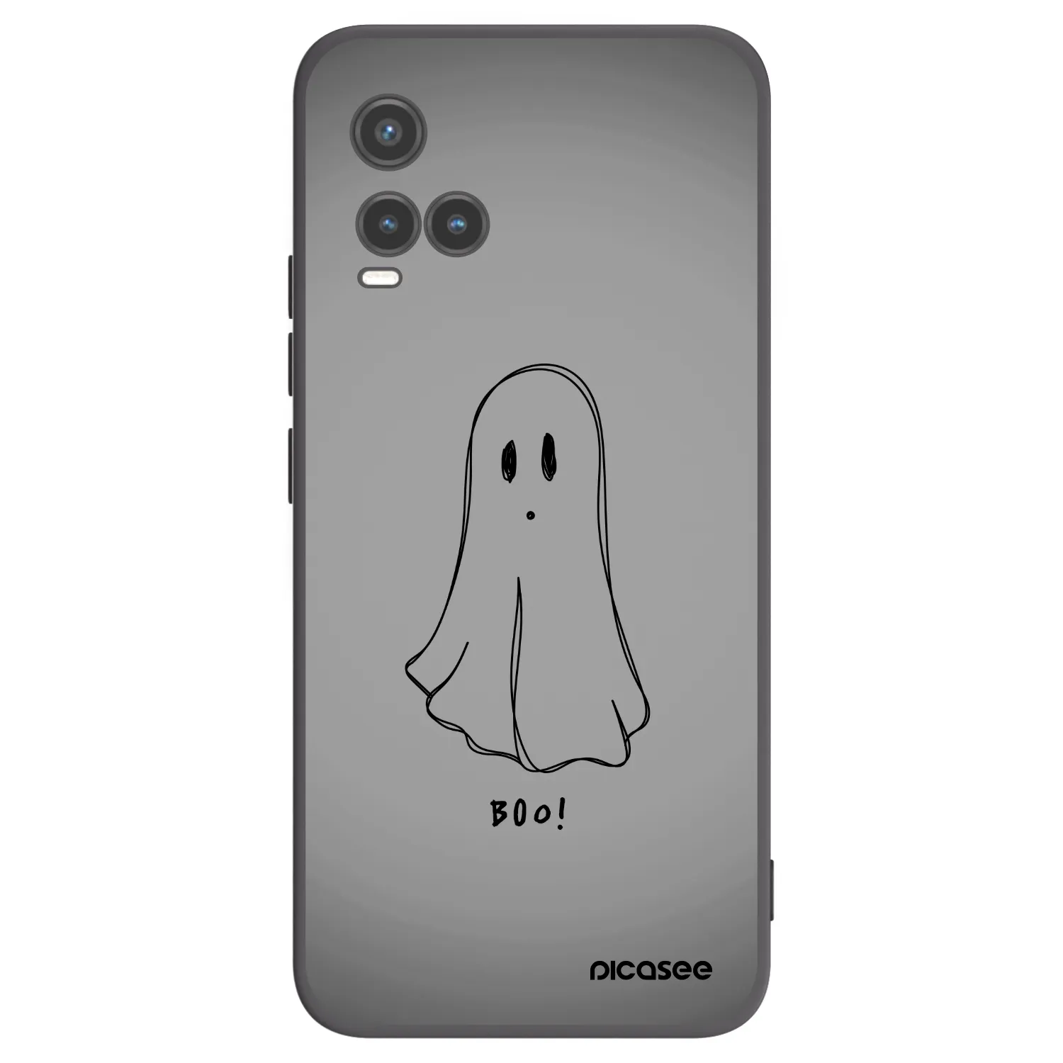 Picasee silikonowe czarne etui na Vivo Y33s - Ghost