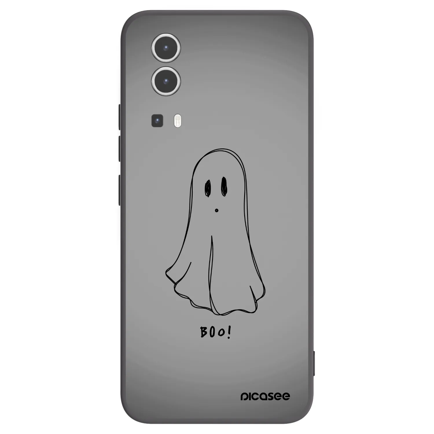 Picasee silikonowe czarne etui na Vivo Y72 5G - Ghost