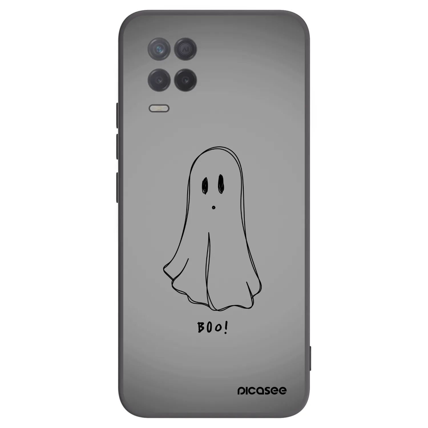 Picasee silikonowe czarne etui na Realme 8 5G - Ghost