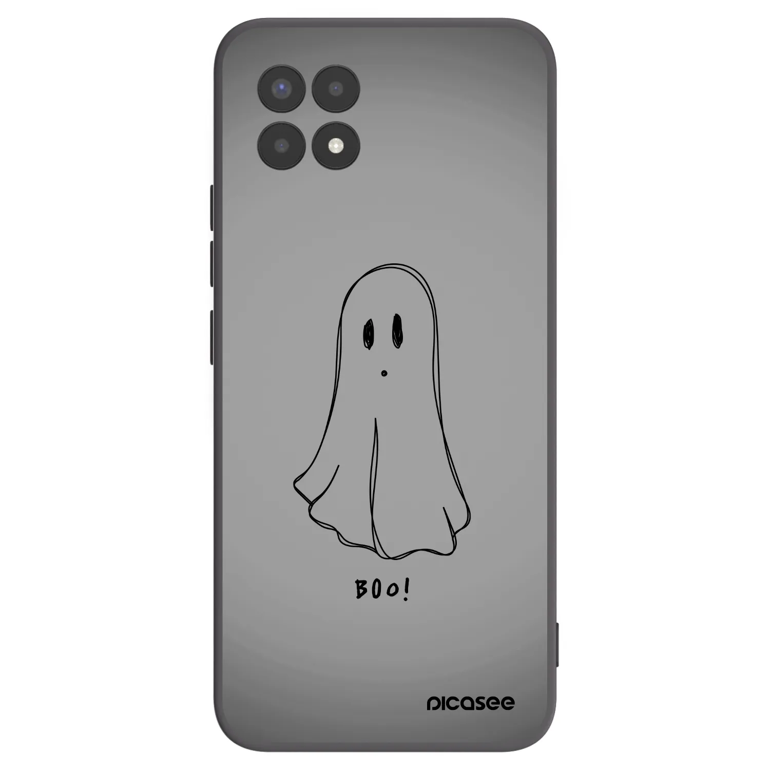 Picasee silikonowe czarne etui na Realme 8i - Ghost