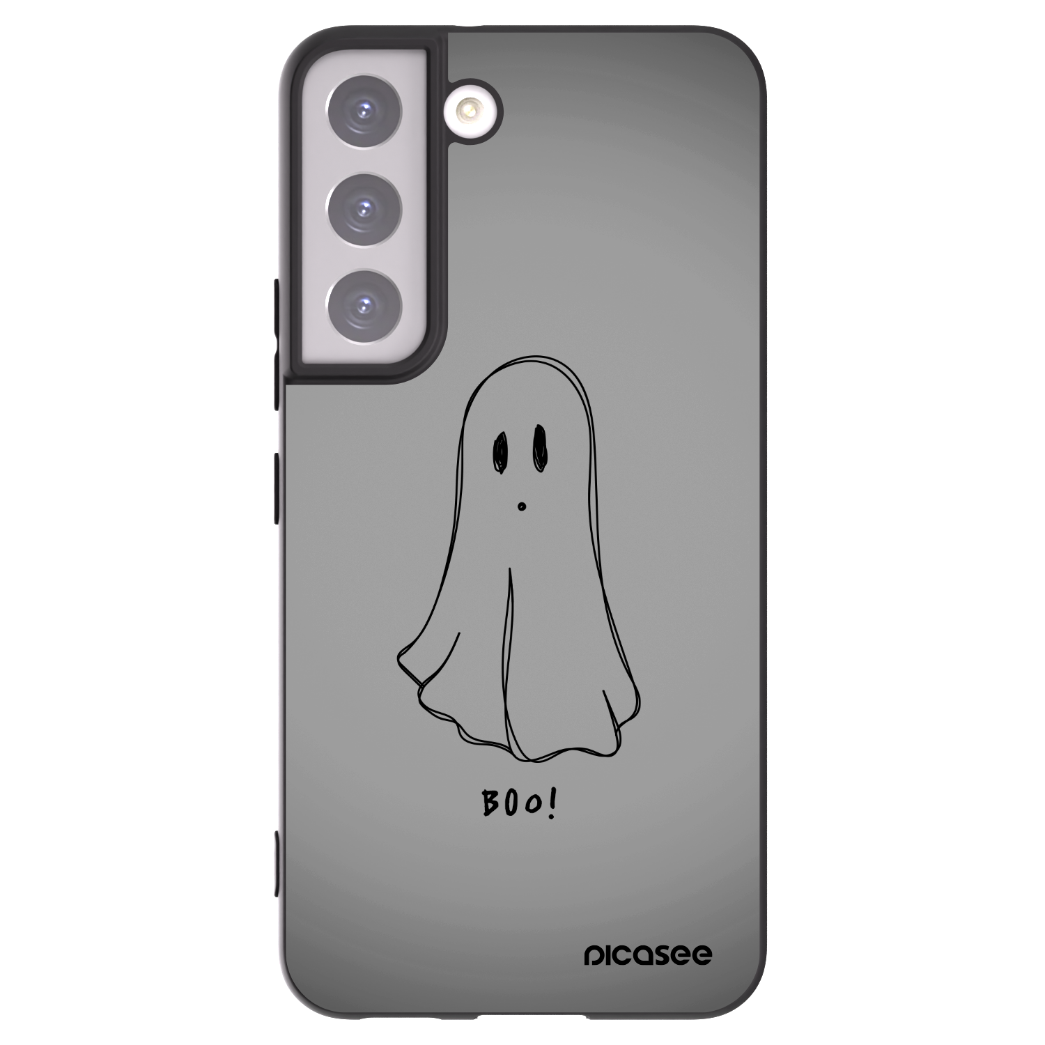 Picasee silikonowe czarne etui na Samsung Galaxy S22 5G - Ghost