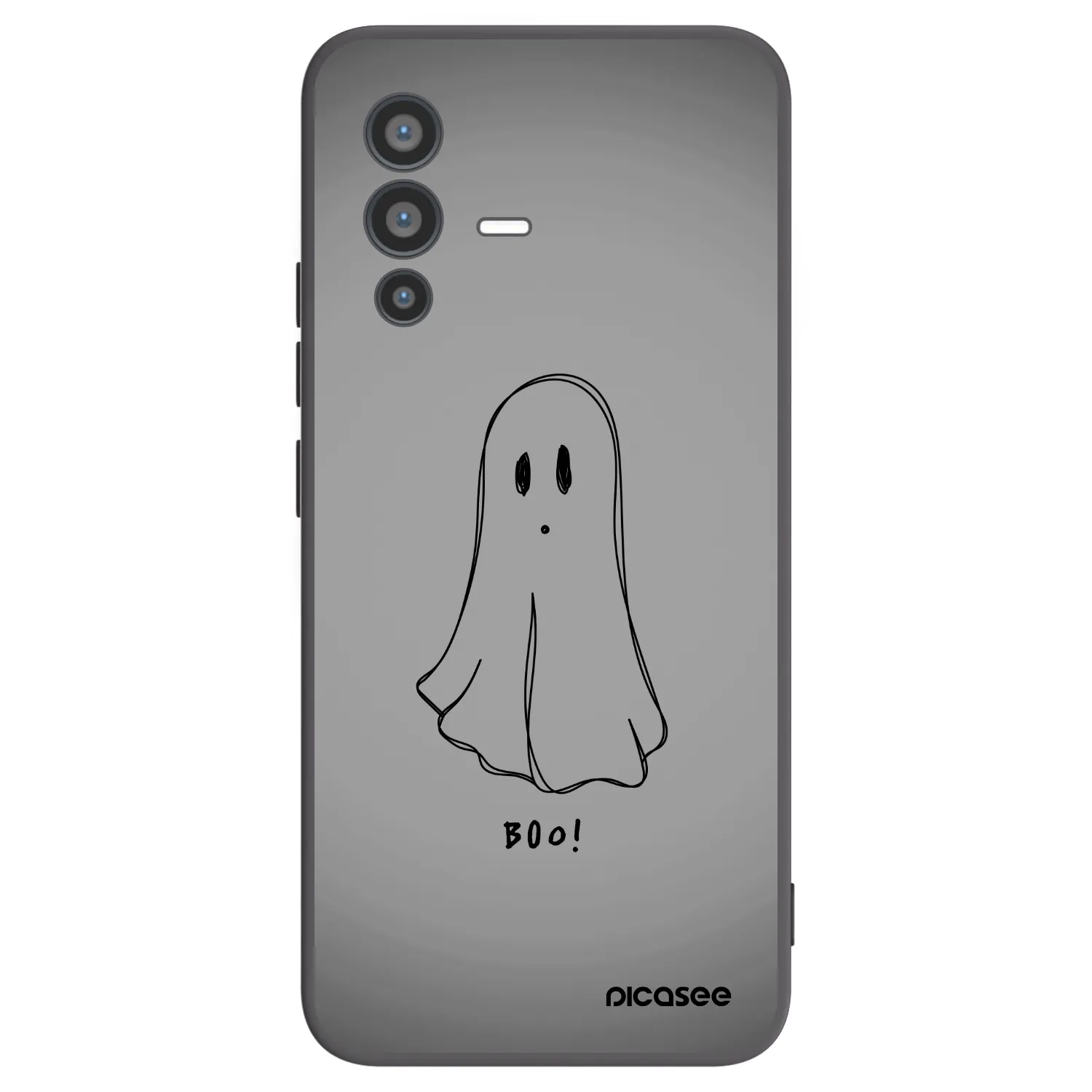 Picasee silikonowe czarne etui na Vivo V23 5G - Ghost