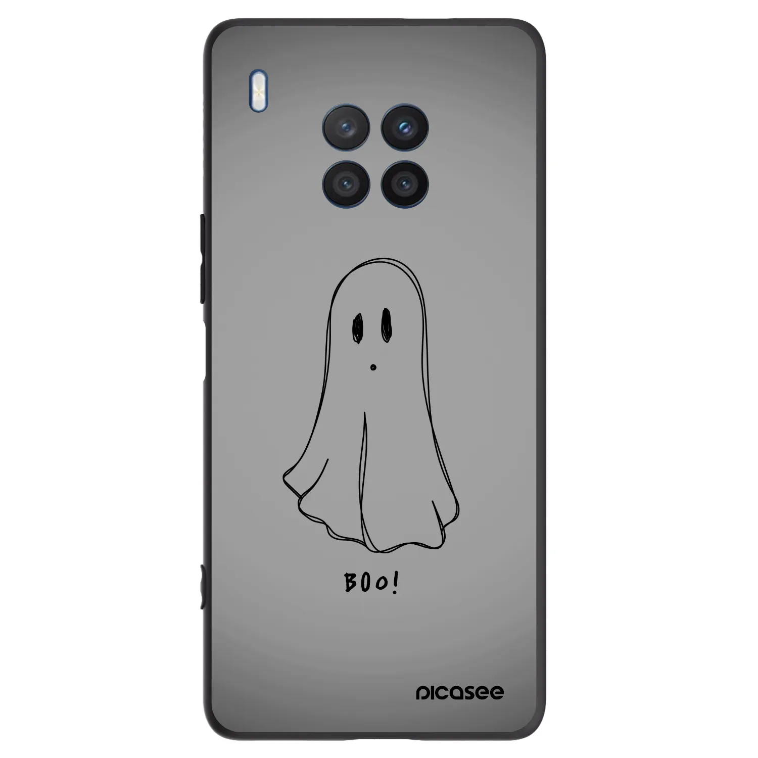 Picasee silikonowe czarne etui na Honor 50 Lite - Ghost