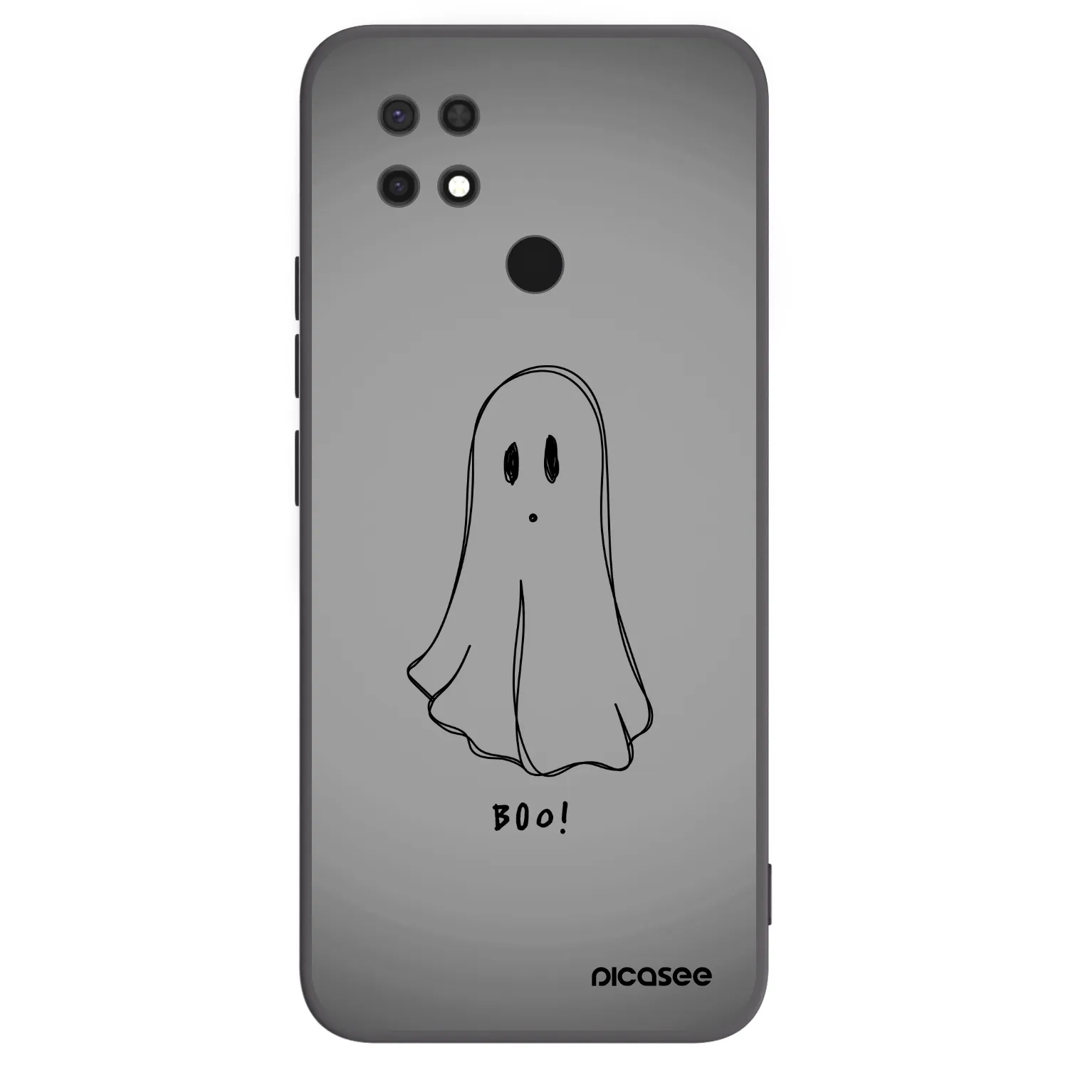 Picasee silikonowe czarne etui na Xiaomi Redmi 10C - Ghost