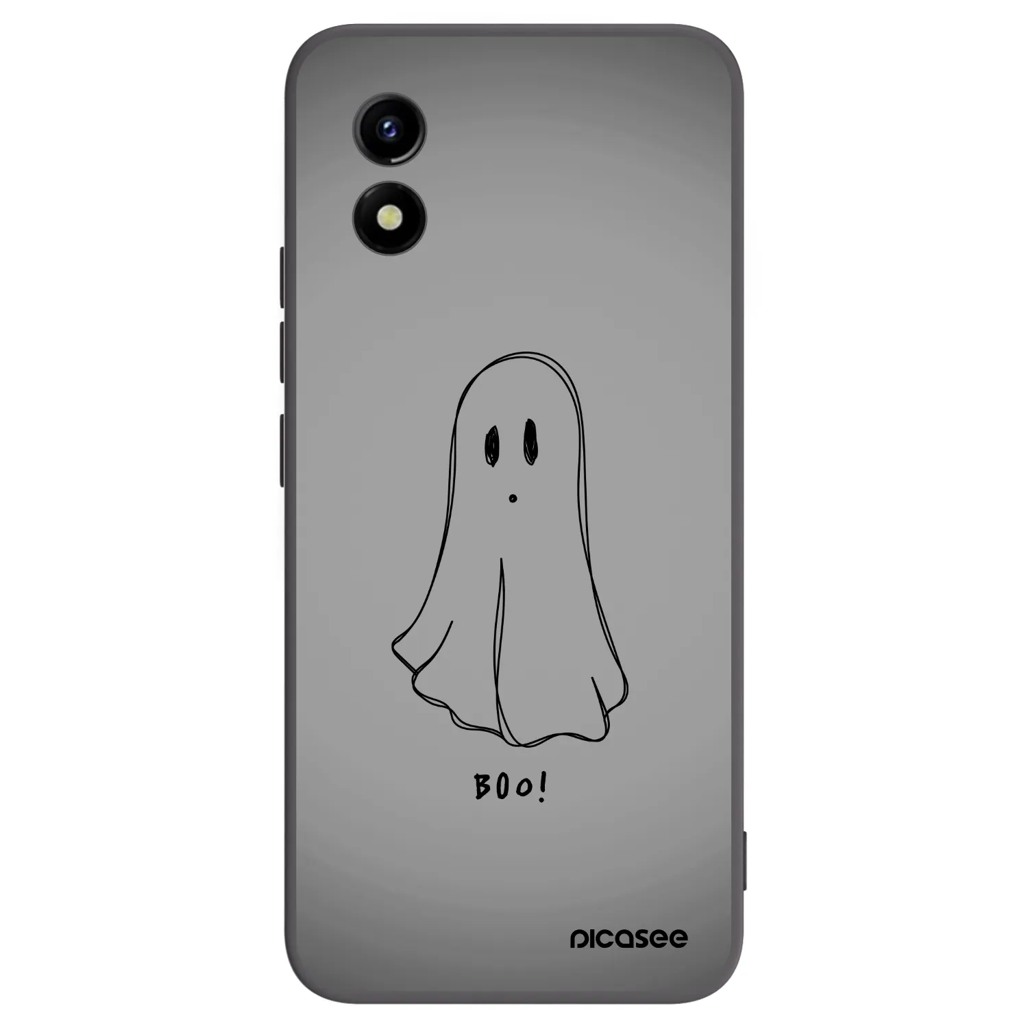 Picasee silikonowe czarne etui na Vivo Y01 - Ghost