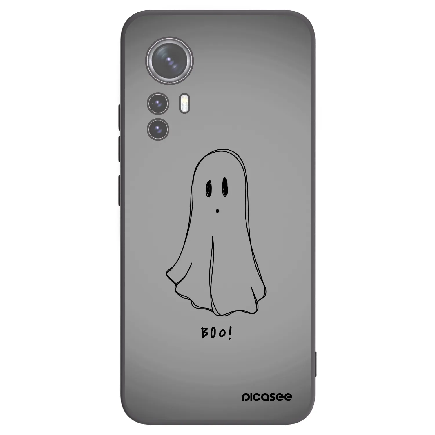 Picasee silikonowe czarne etui na Xiaomi 12X - Ghost