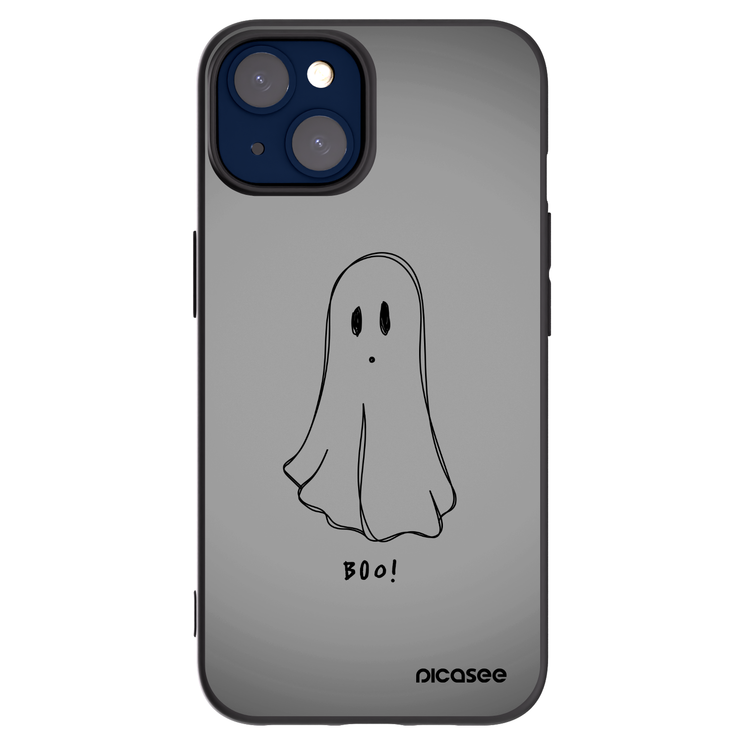 Picasee silikonowe czarne etui na Apple iPhone 14 - Ghost