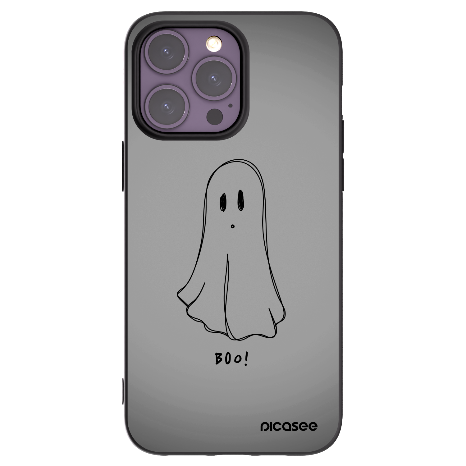 Picasee silikonowe czarne etui na Apple iPhone 14 Pro Max - Ghost