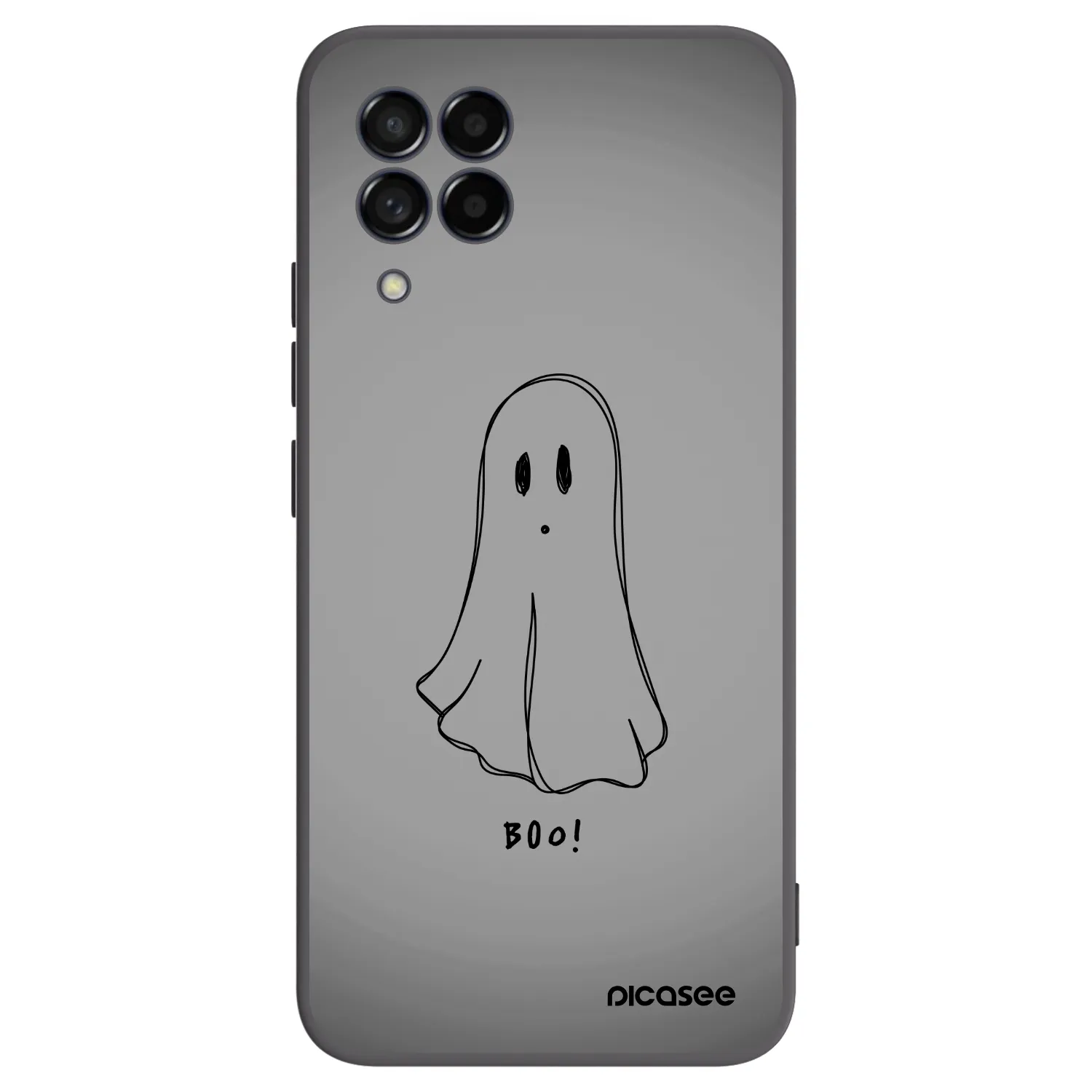 Picasee silikonowe czarne etui na Samsung Galaxy M53 5G - Ghost