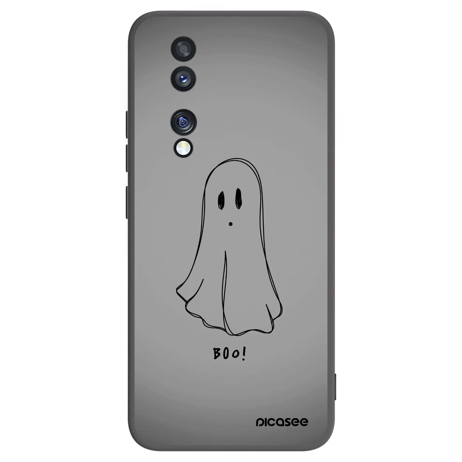 Picasee silikonowe czarne etui na Honor 70 - Ghost