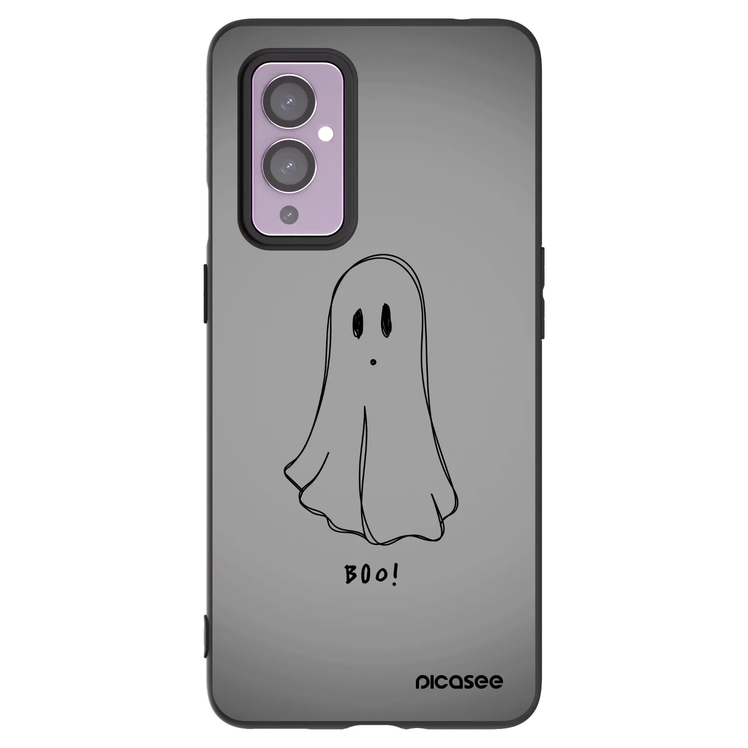Picasee silikonowe czarne etui na OnePlus 9 - Ghost