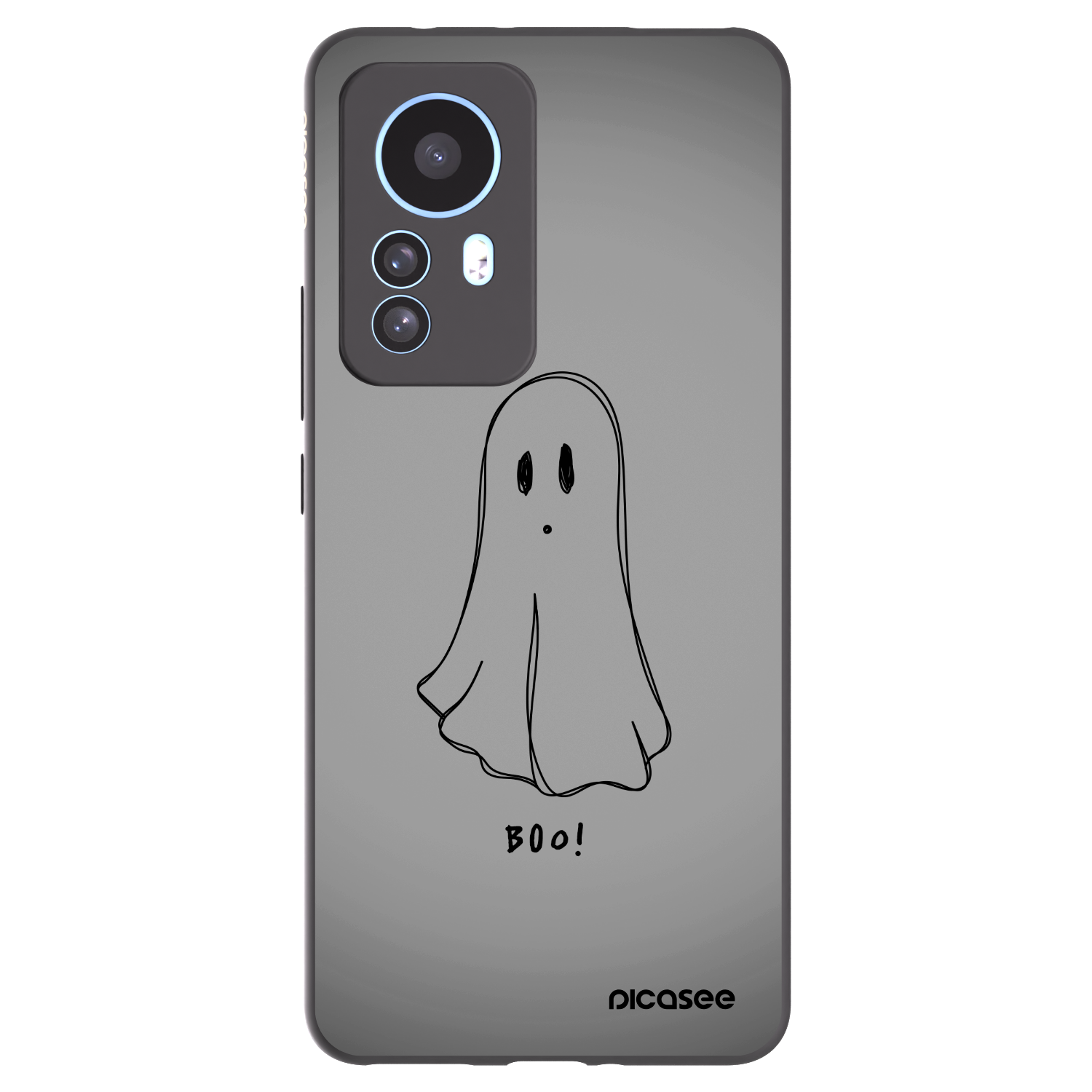 Picasee silikonowe czarne etui na Xiaomi 12T - Ghost
