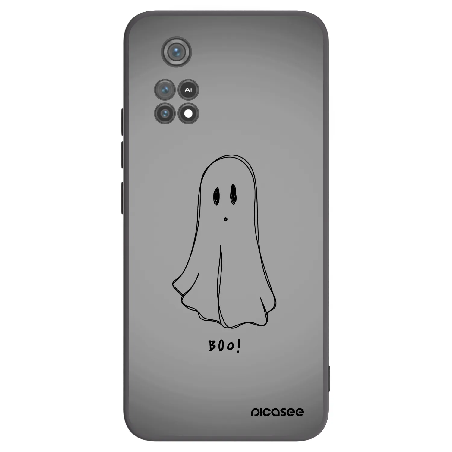 Picasee silikonowe czarne etui na Xiaomi Poco M4 Pro - Ghost