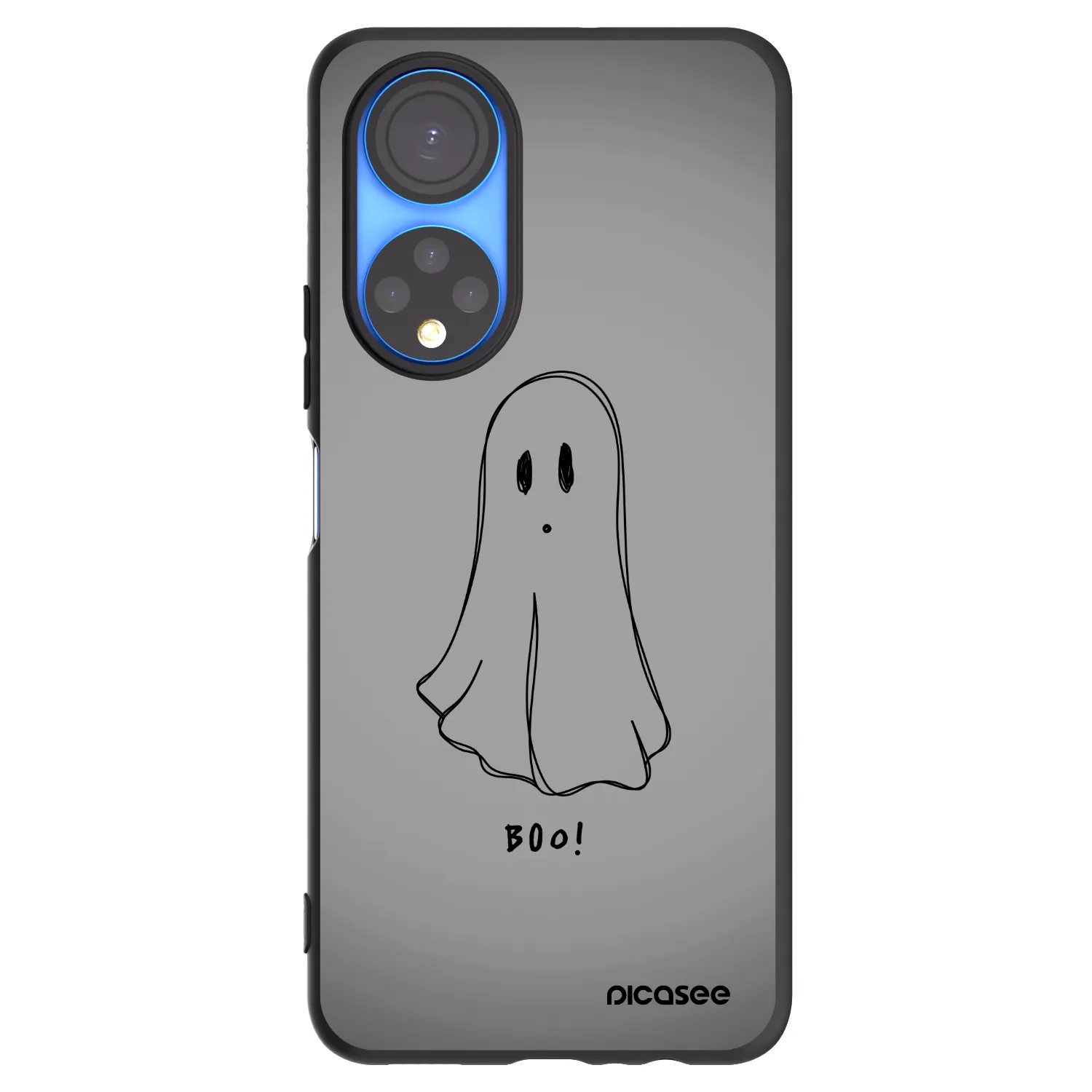 Picasee silikonowe czarne etui na Honor X7 - Ghost
