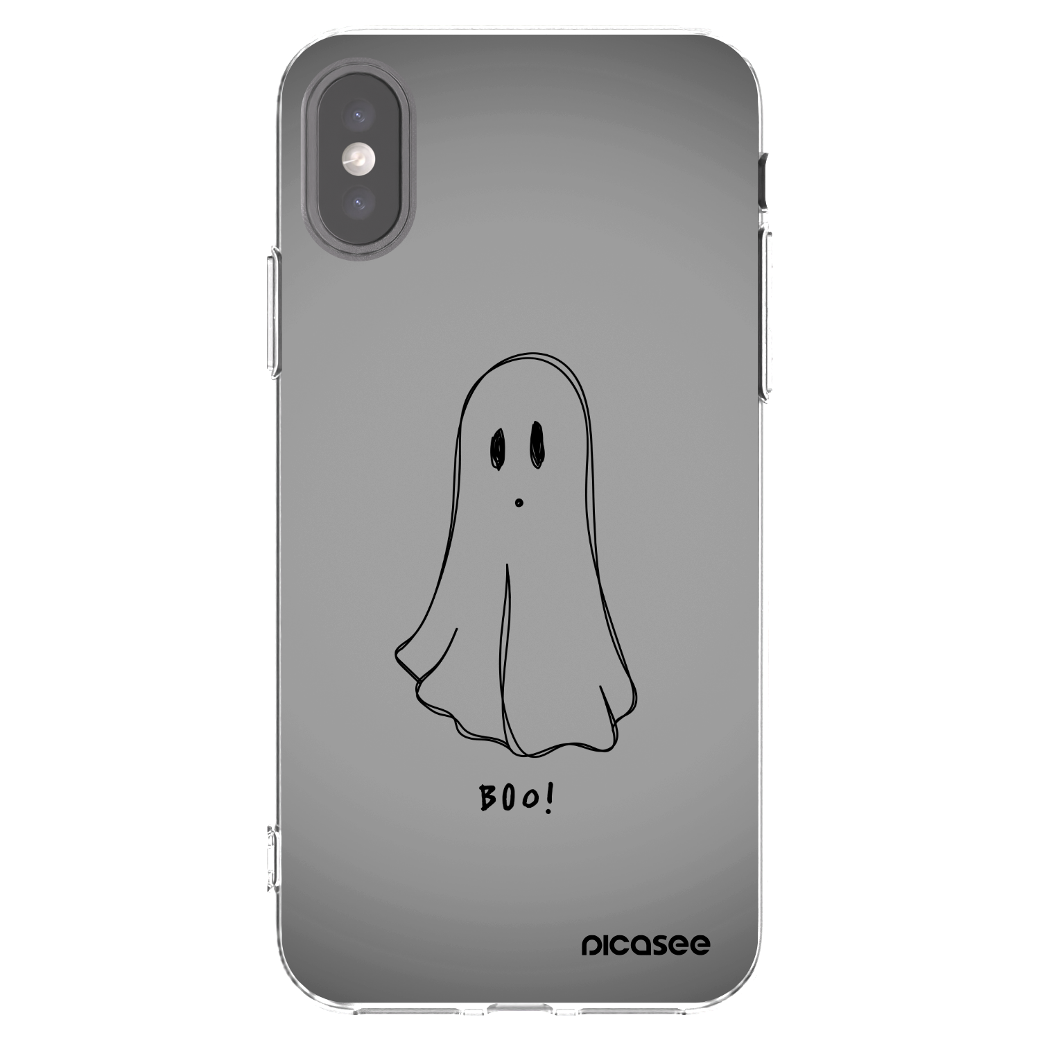 Picasee silikonowe przeźroczyste etui na Apple iPhone X/XS - Ghost