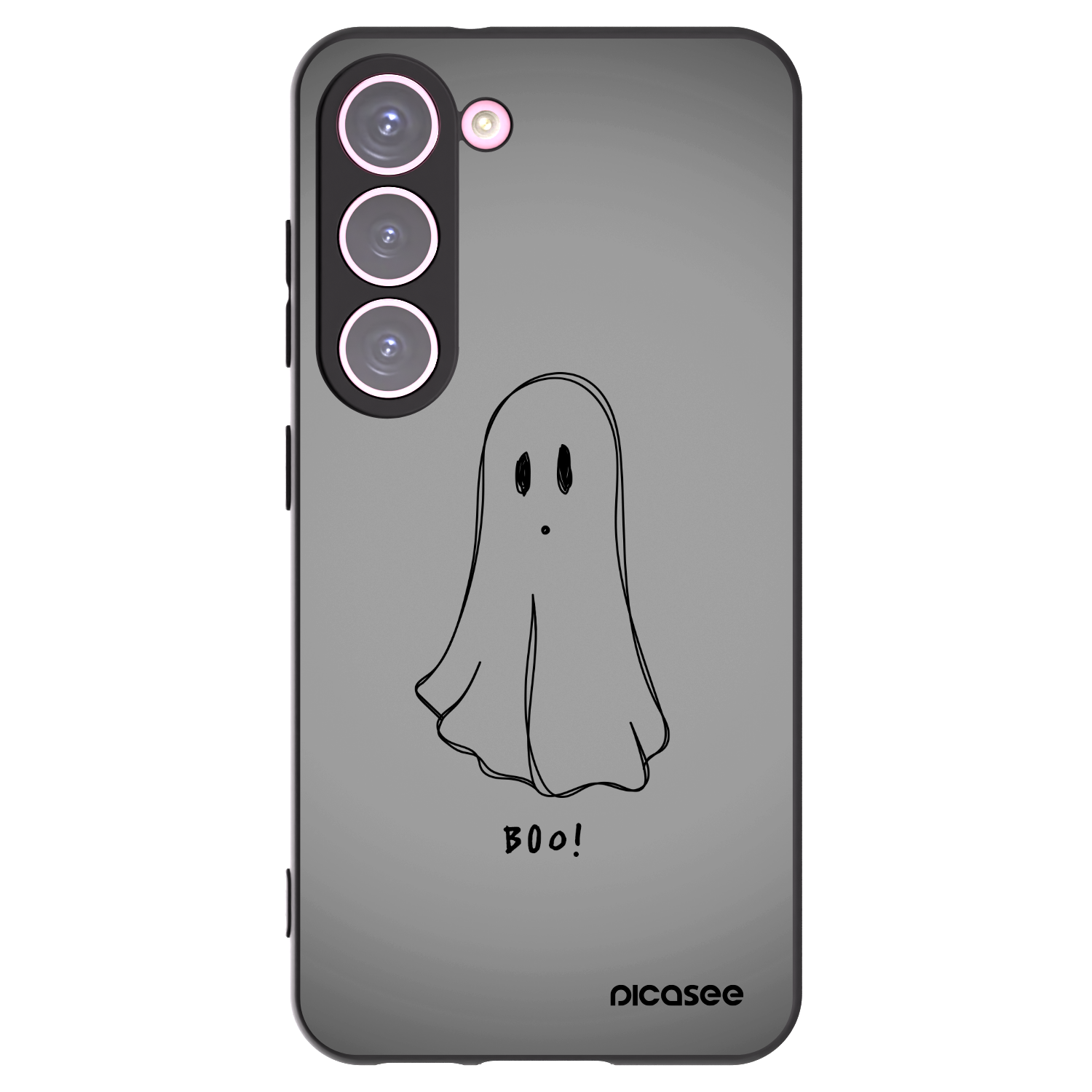 Picasee silikonowe czarne etui na Samsung Galaxy S23 5G - Ghost